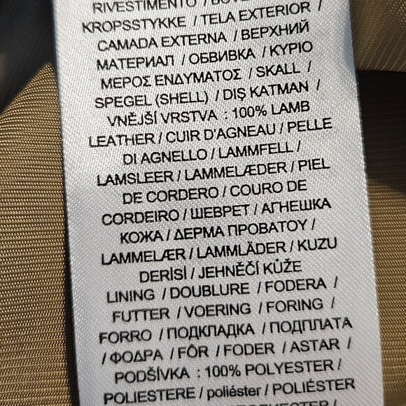 NWT Lauren Ralph Lauren Women's Metallic Leather Peacoat Size 16 - Picture 7 of 14